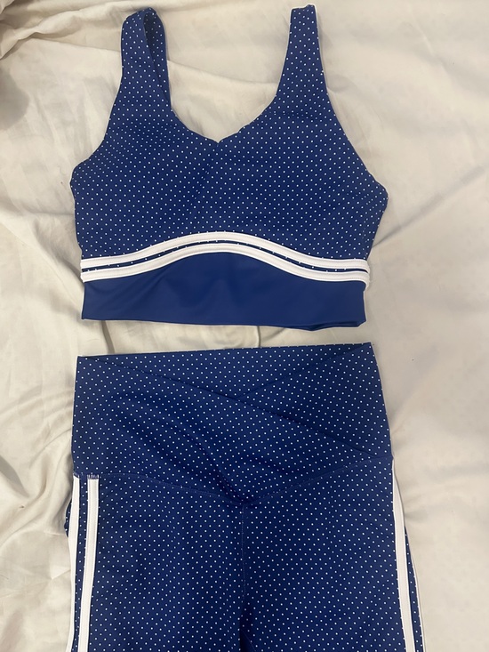 Wilo The Label Other - Wilo The Label Blue Polka Dot Workout Set